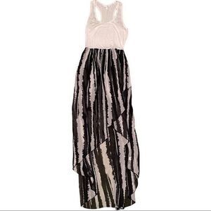 Charming Charlie Women's High‎ Low Dress Black White Small